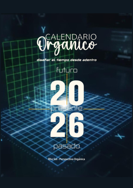 Portada del Calendario Orgánico 2026: futuro, presente y pasado.